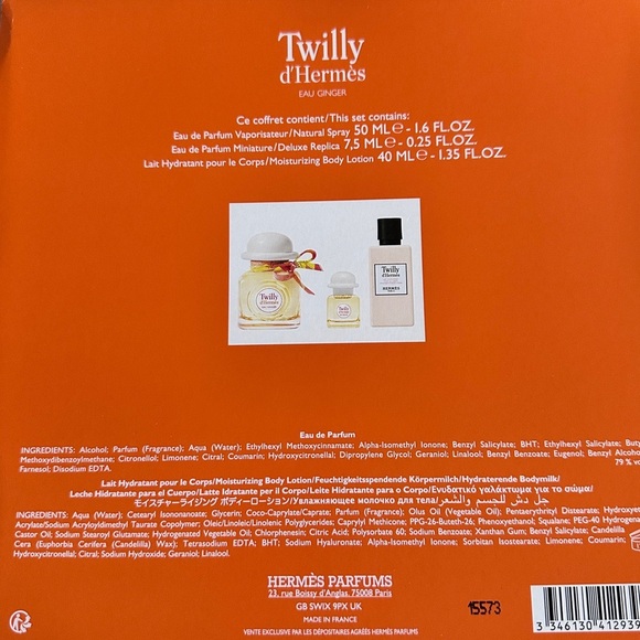 HERMES TWILLY D’HERMES GINGER 3 PCS Gift SET - Picture 4 of 5